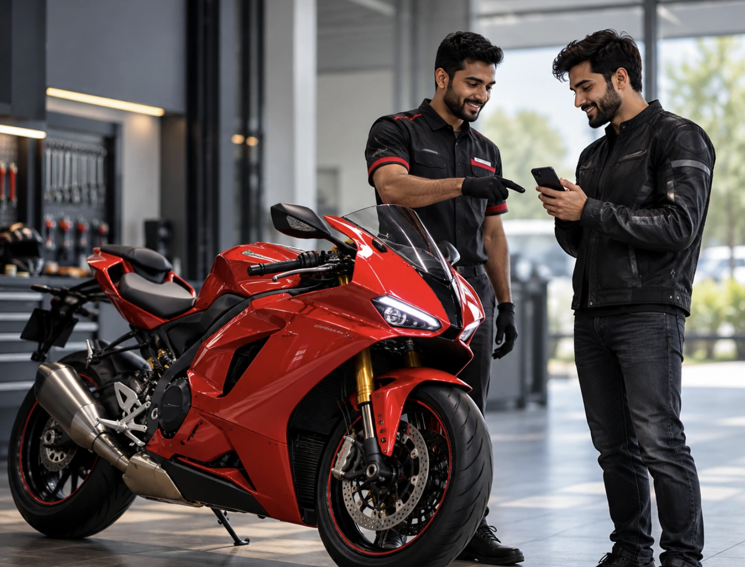 Step 4: Post-service test ride, itemised digital invoice & 30-day warranty.