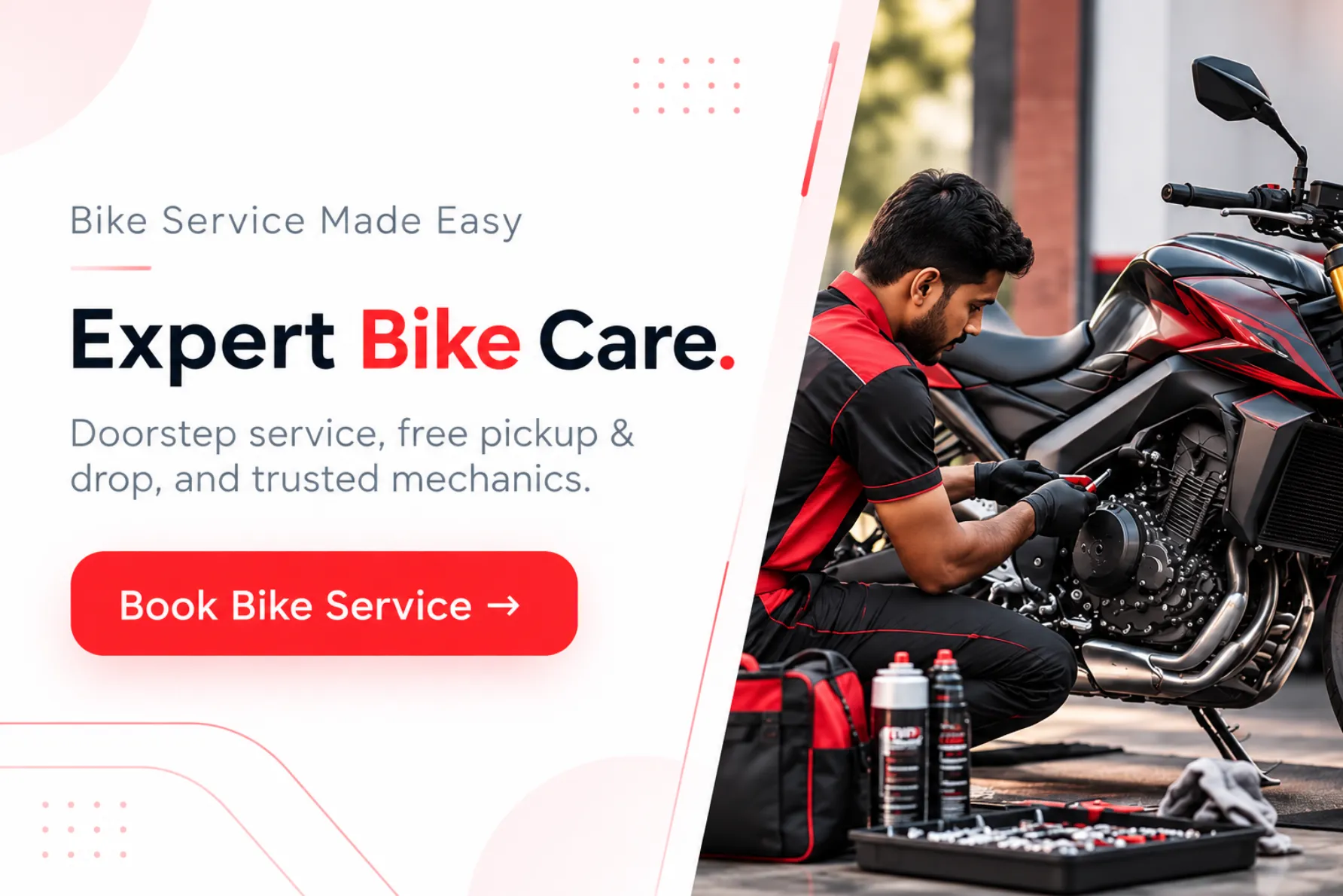 Book Doorstep Bike Service in Hyderabad